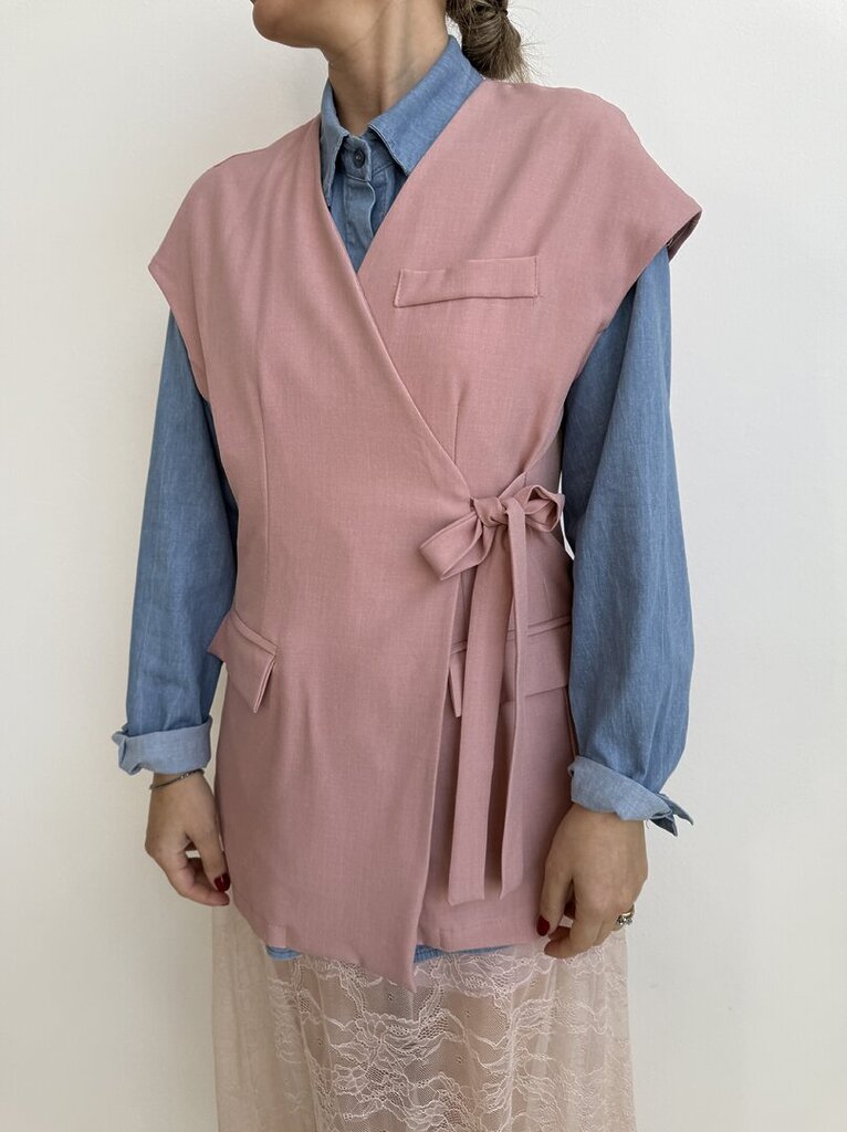 Gilet incrocio - Rosa 