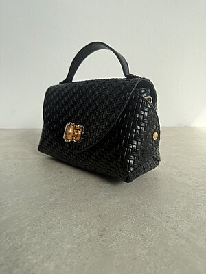 Bag Polly intreccio black