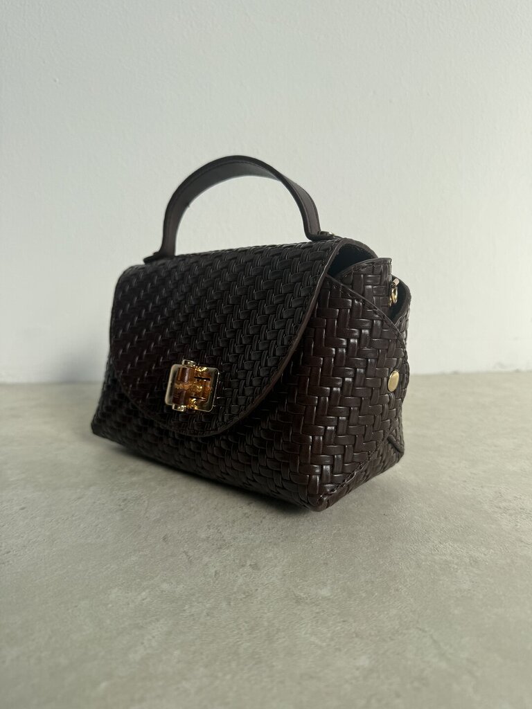 Bag Polly intreccio coffee 
