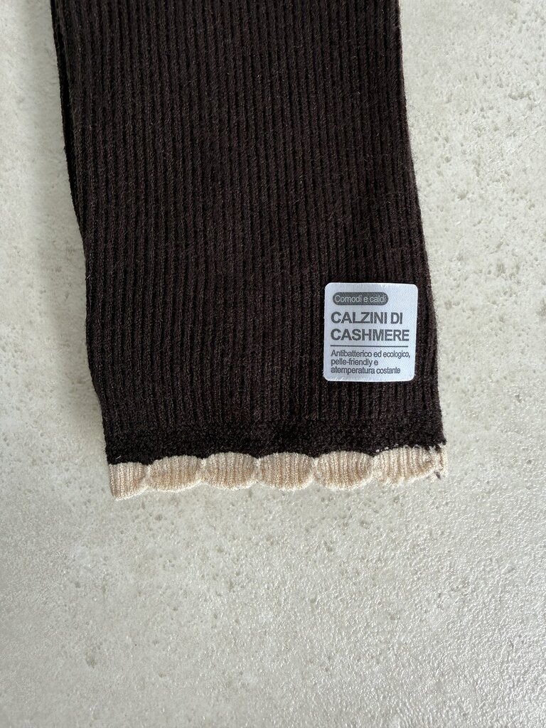Socks Angora bordino - Marrone 