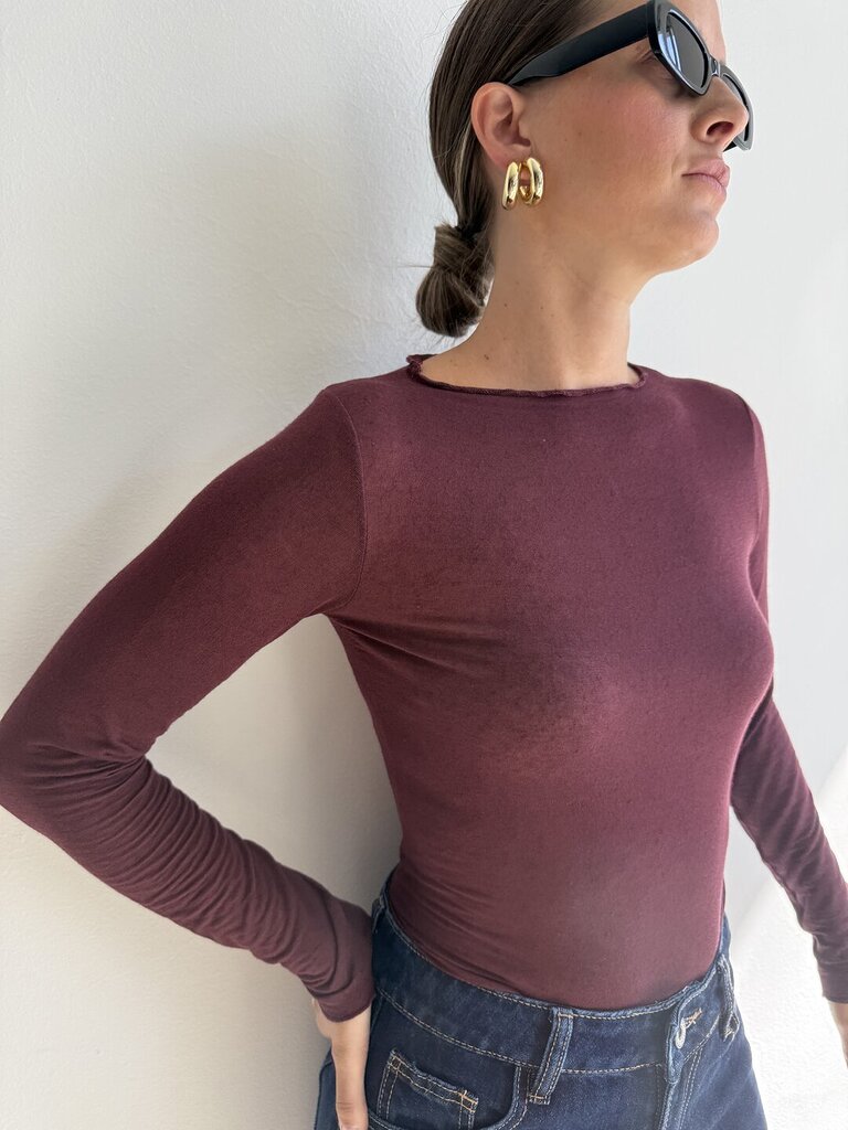 Maglia ultralight CASHMERE - Bordeaux 