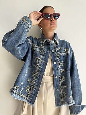 Giacca denim RICAMO