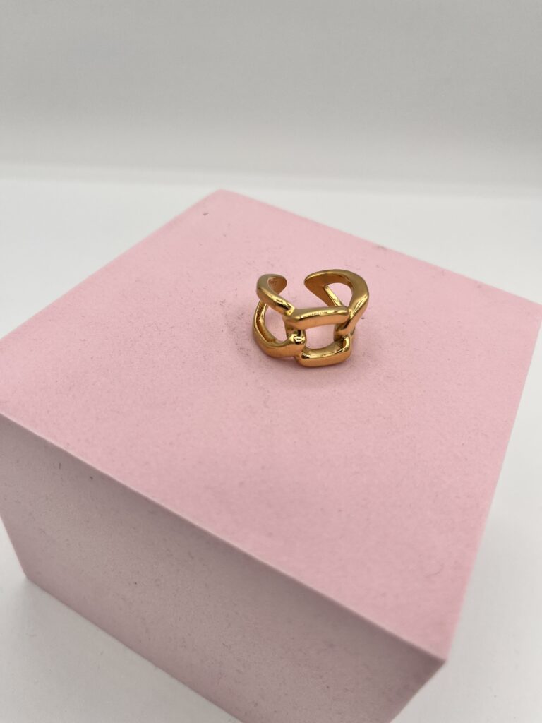 Anello maglia catena oro 