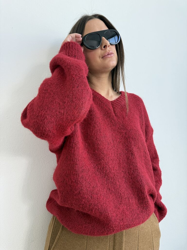 Pull Vu - Rosso Carminio 