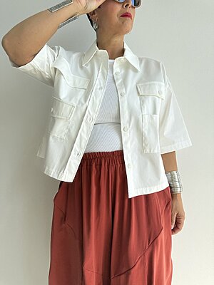 Camicia crop Icewhite