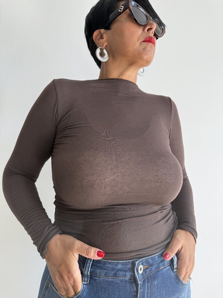 Maglia ultralight CASHMERE - cioccolato 