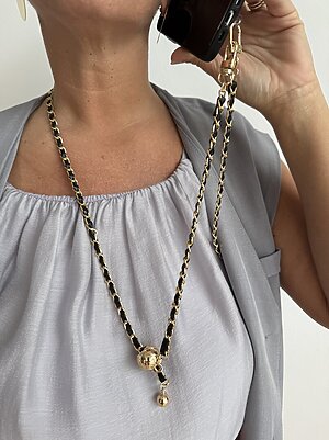 Cordino cellulare catena oro