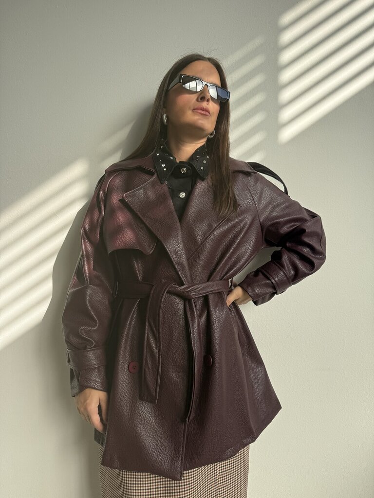 Giacca Gianna ecoleather - Bordeaux 
