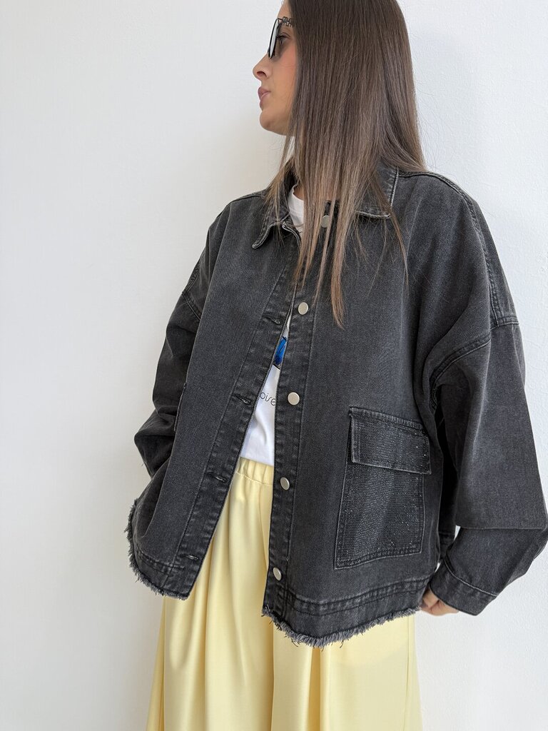 Camicia Delizia strass - Nero 