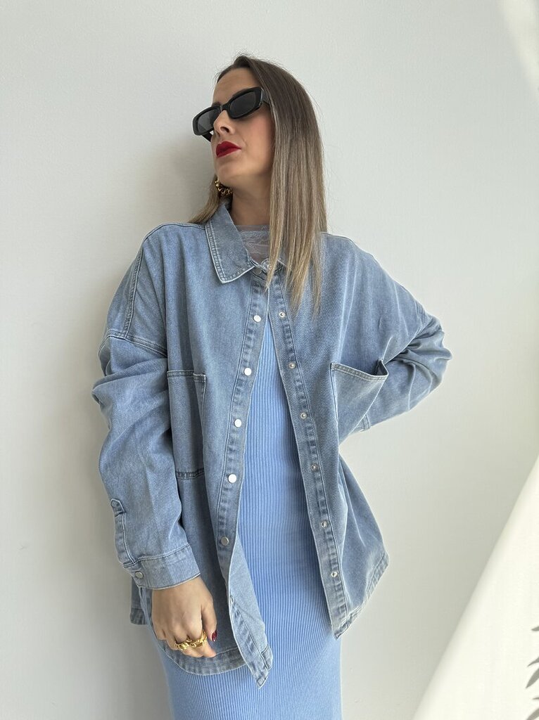 Camicia denim tasche 