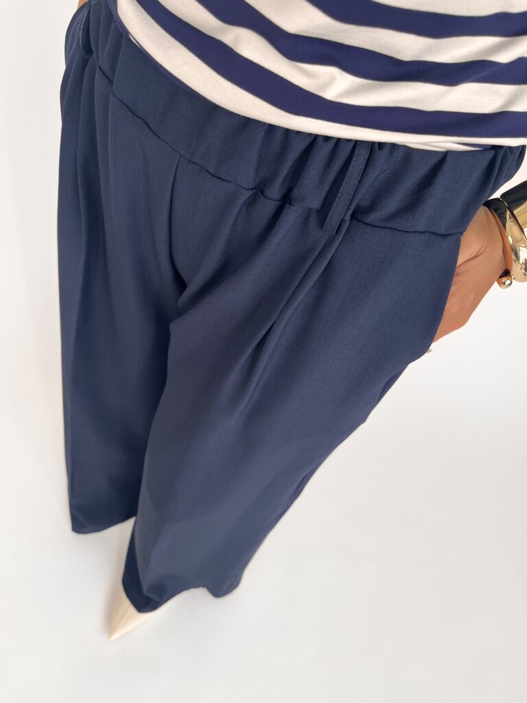 Pantalone largo MARY - Blu 