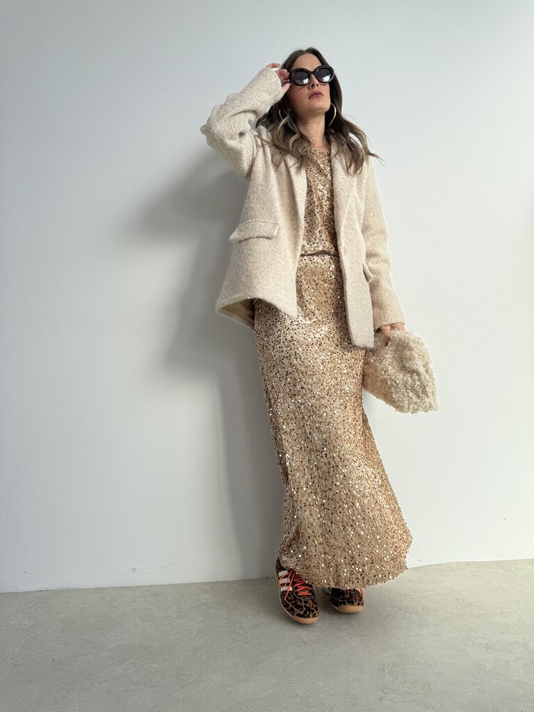 Gonna Glam paillettes - Beige 