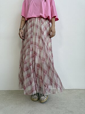 Gonnellone Organza scacco