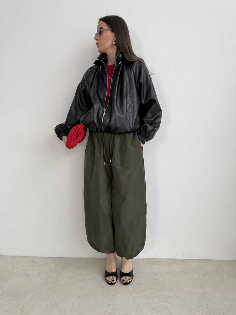 Giubbetto Sheila ecopelle - Nero 