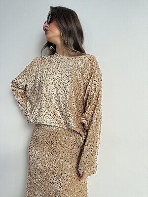Blusa Glam paillettes