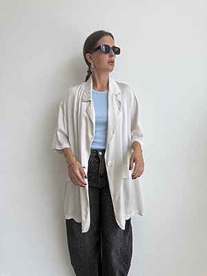 Giacca Enea long satin