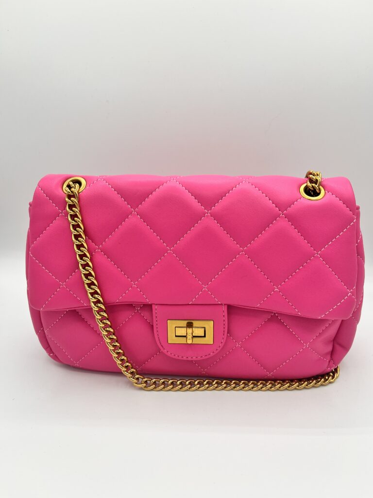 Borsa trapunto rosa bubble 