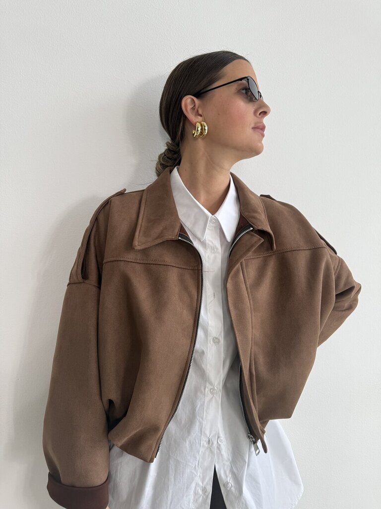 Giacca bomber suede Francis - marrone 