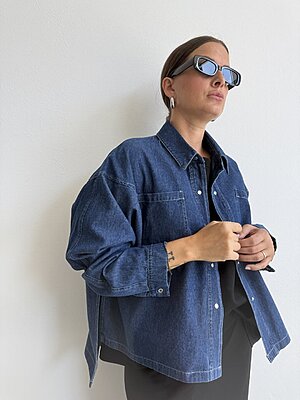 Camicia scatola denim spacchi