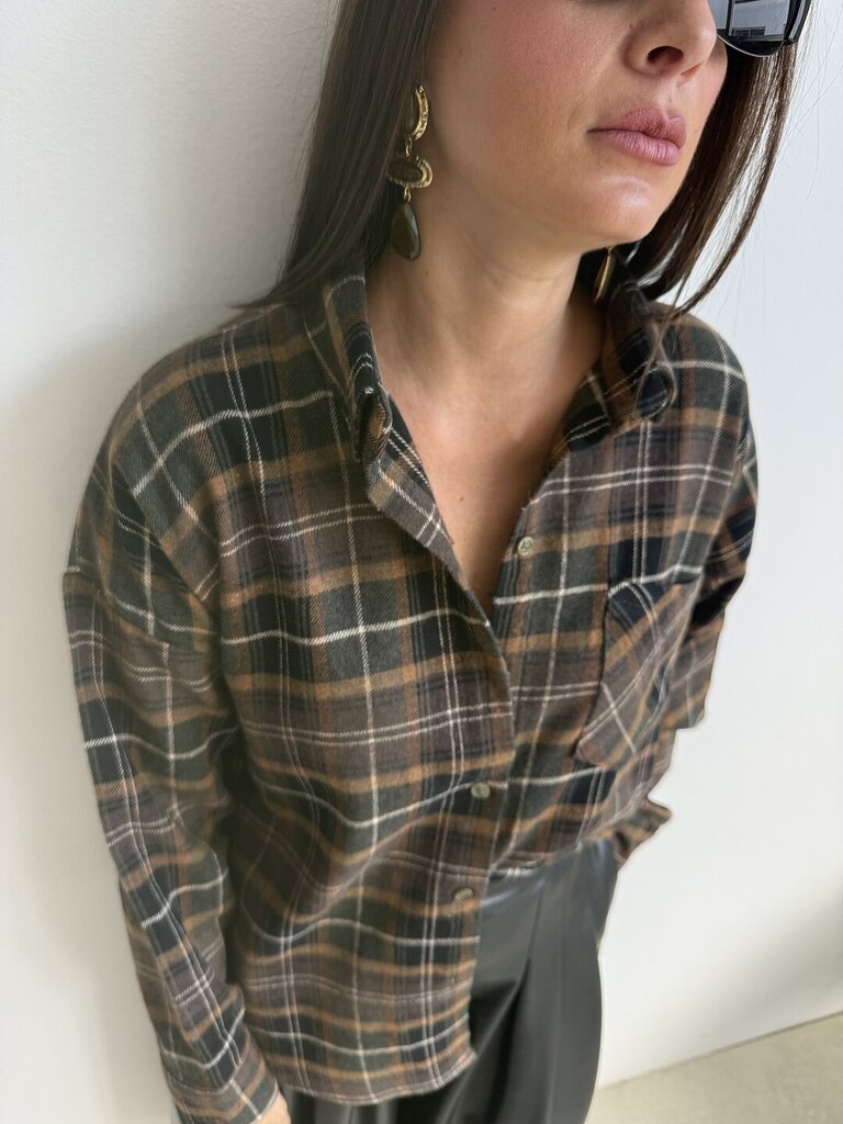 Camicia Dimitri flanella - Verde foresta 