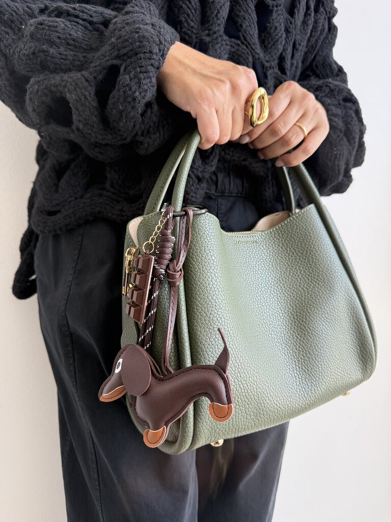 Bag martellato VERDE BASSOTTO 