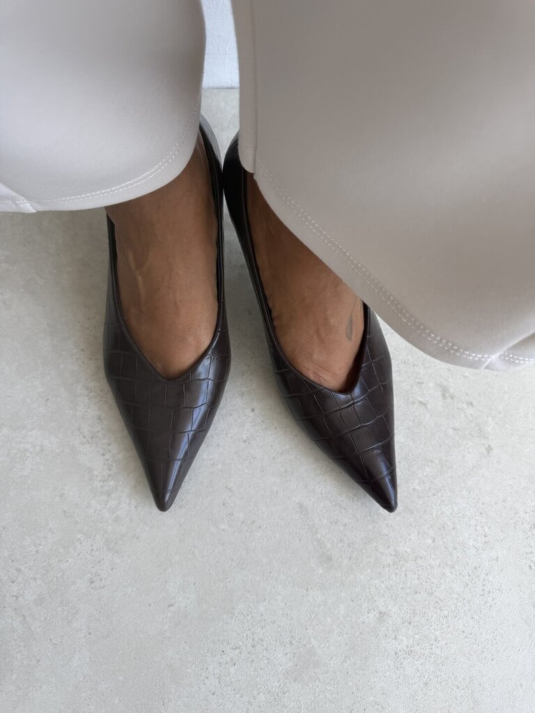 Decolleté Croco brown 