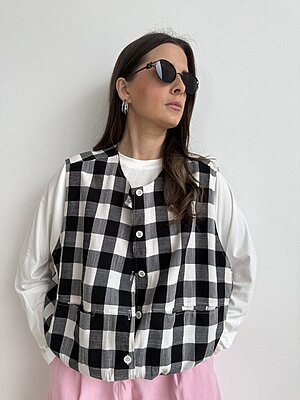 Gilet Dama BlackWhite