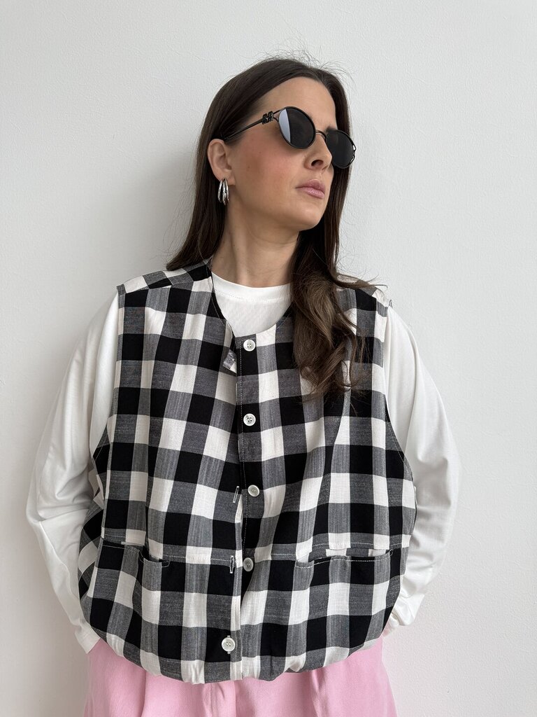 Gilet Dama BlackWhite 