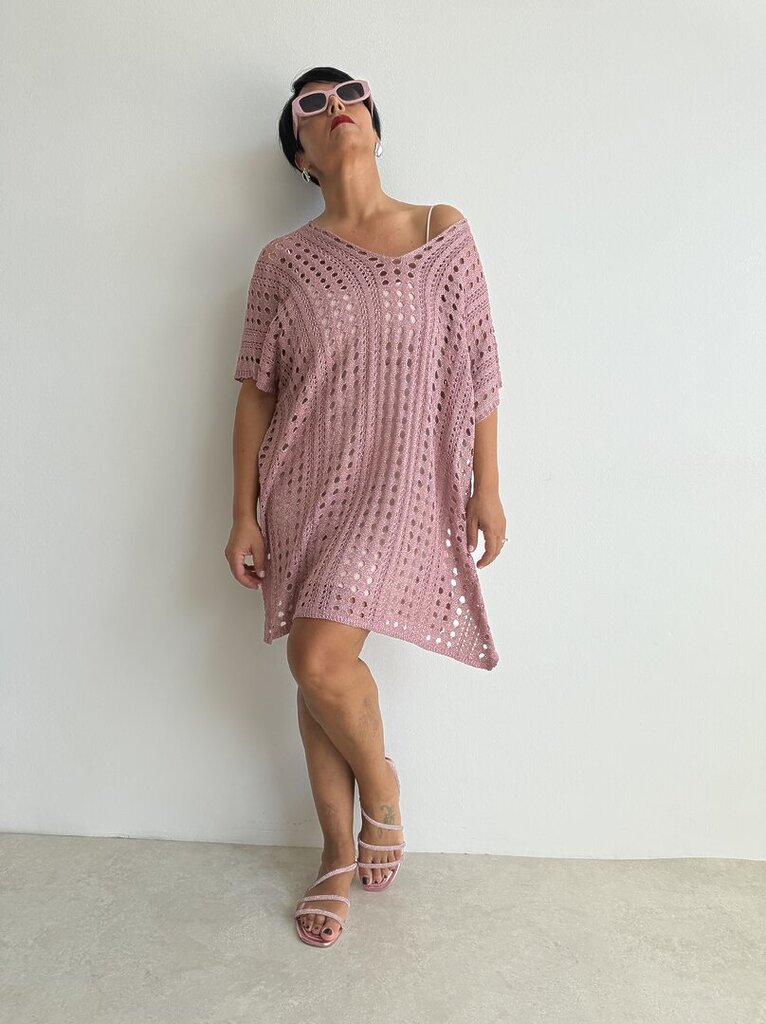 Dress over traforato - Rosa Antico 