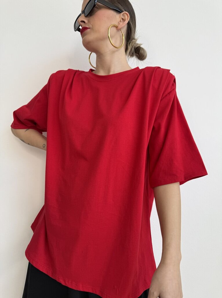 Ts ADELE drappeggio spallina - Rosso 