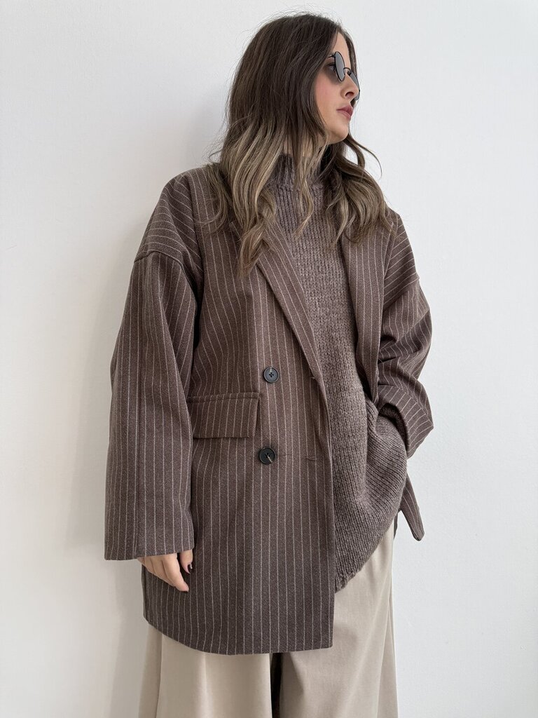 Blazer Morgana winter gessato - Marrone 