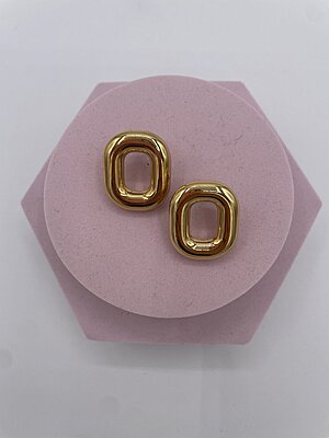 Square bombato gold