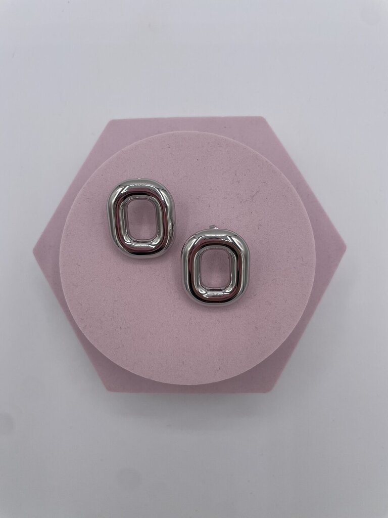 Square bombato silver 