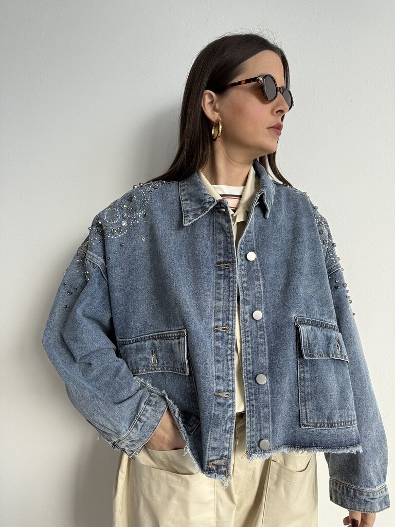 Giubbetto denim shoulderstrass 