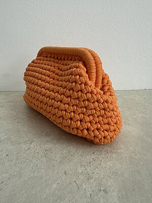 Clutch intreccio arancio