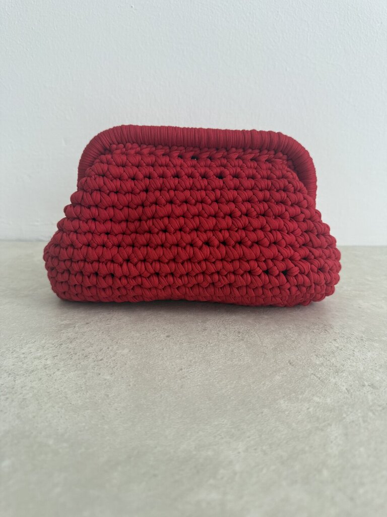Clutch intreccio rosso 