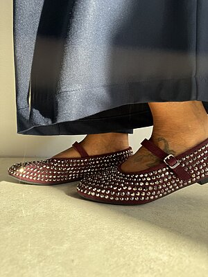 Ballerina SPARK punta tonda bordeaux