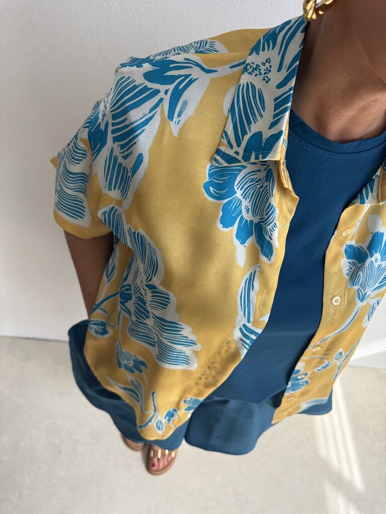 Camicia Satinflower - Giallo Ocra 