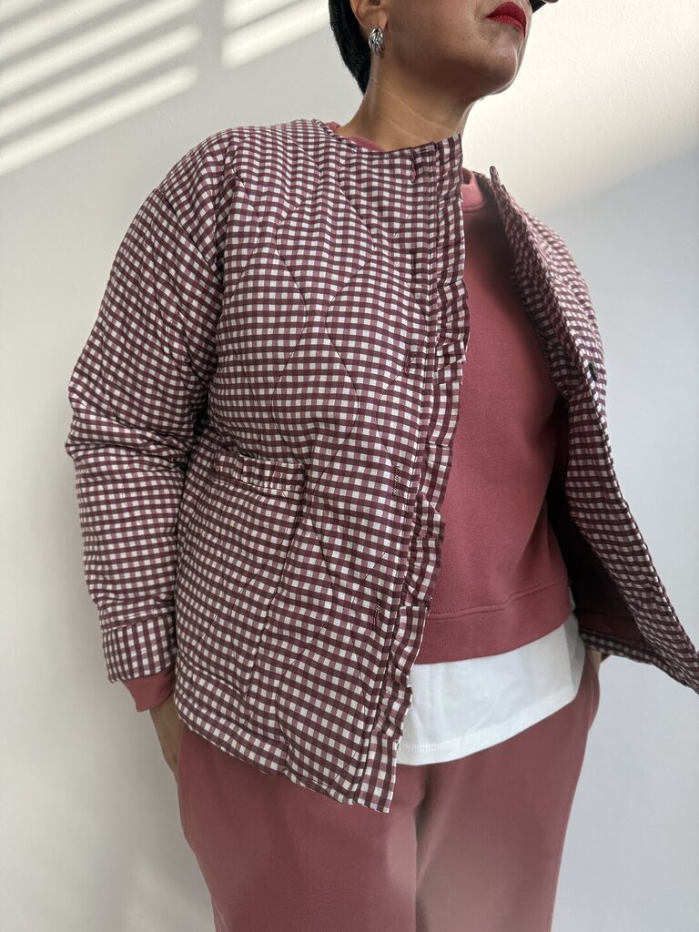 Giacca trapuntina vichy cherry 