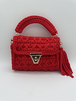 Bag Pretty crochet red