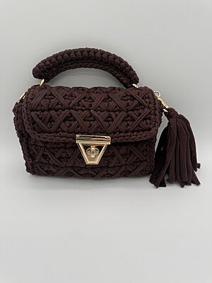 Bag Pretty crochet brown