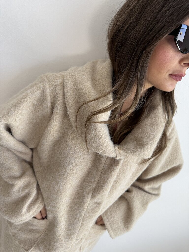 Cappotto colletto Letizia - panna 