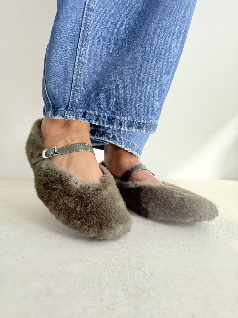 Ballerina FUR verde foresta 