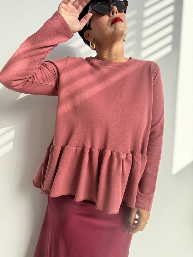 Set felpa rouches Ingrid - rosa deserto 