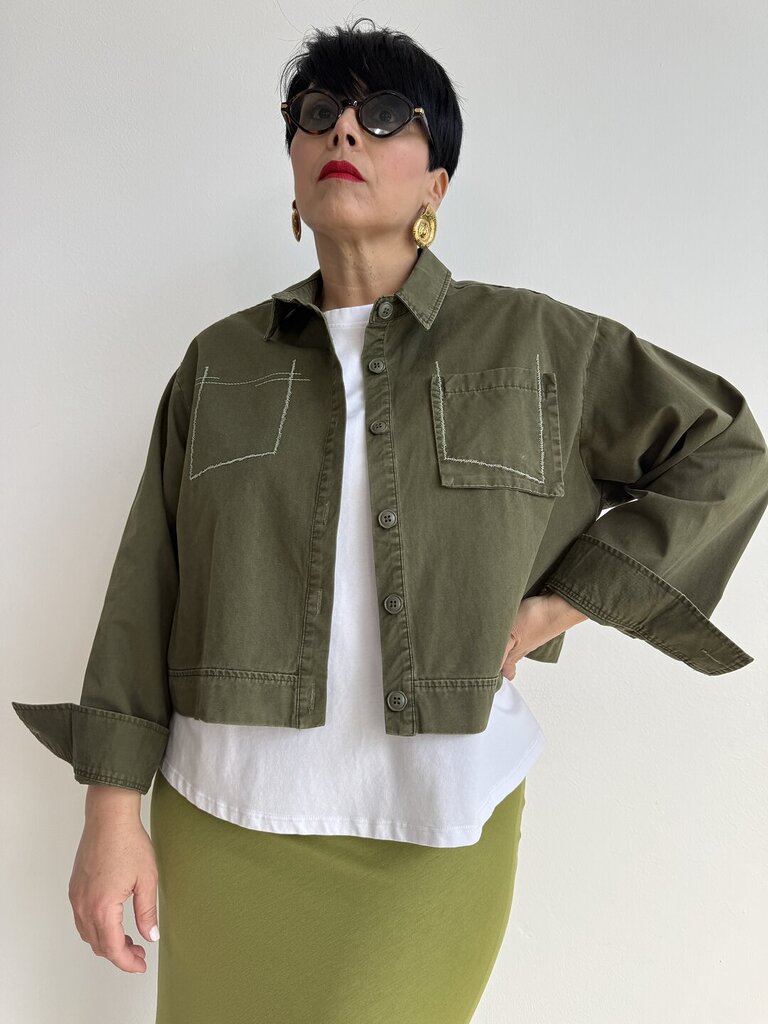 Camicia crop delavè mility 