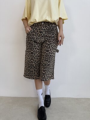 Bermuda denim animalier