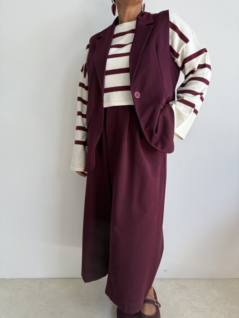Set Pgonna Gilet ANDROMEDA - Bordeaux 