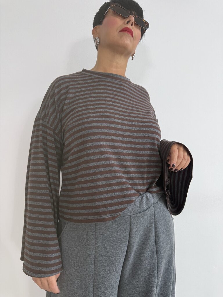 Tshirt Kira riga - Grigio 