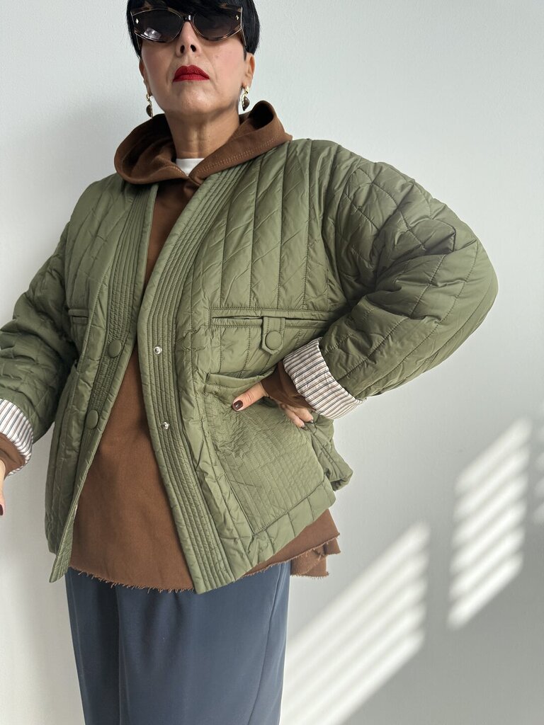 Giacca trapunta Canazei - verde militare 