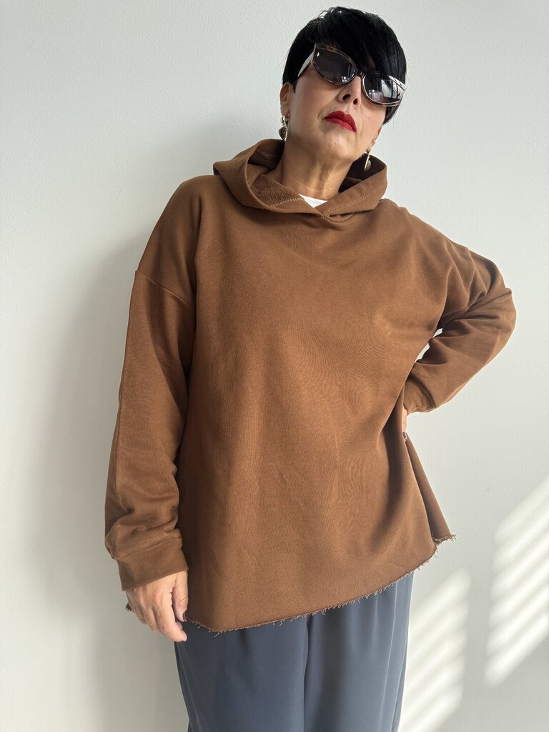 Set felpa cappuccio Ingrid - marrone 